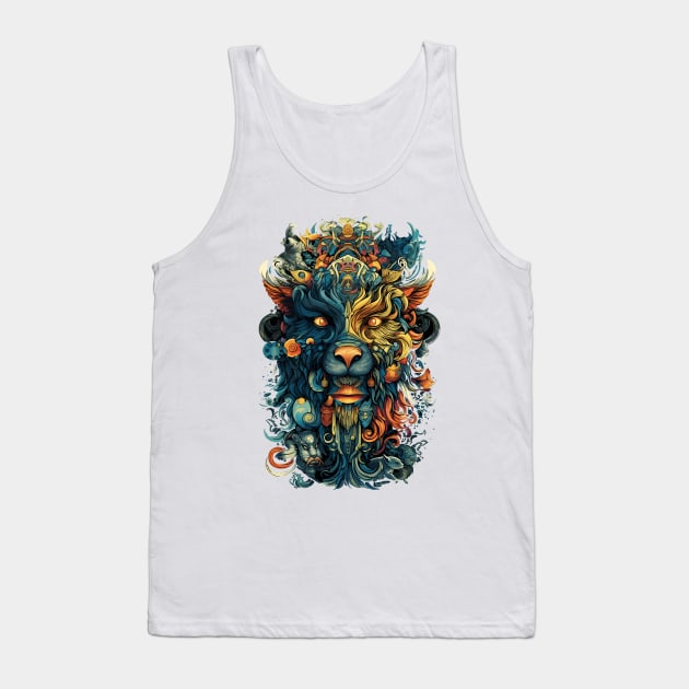 Zoomorphic Beasts - Hellhound Tank Top by Peter Awax